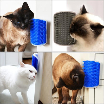 CAT WALL BRUSH SELF GROOMER WITH CATNIP