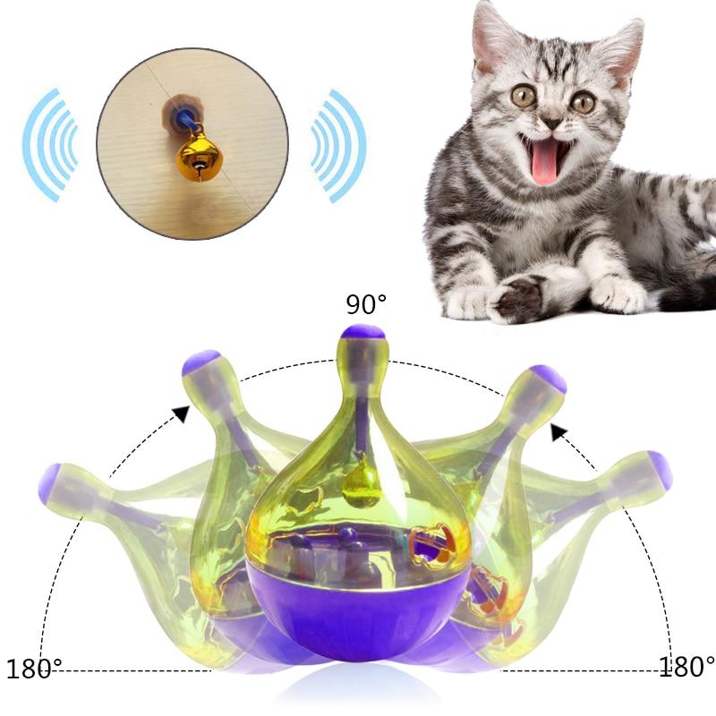 INTERACTIVE EGG CAT FEEDER TOY TUMBLER